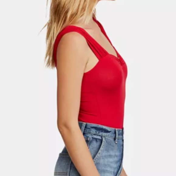 NWT Free People Keyhole Sweetheart Bust Tank Top - Picture 2 of 5